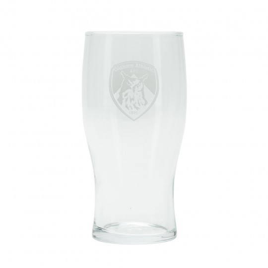 Oldham Etched Tulip Pint Glass