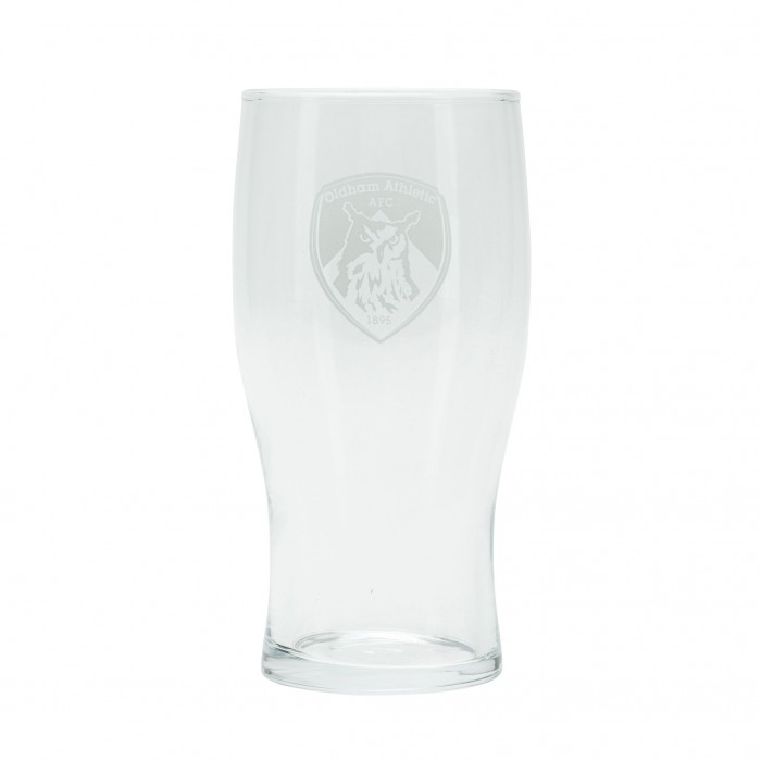 Oldham Etched Tulip Pint Glass